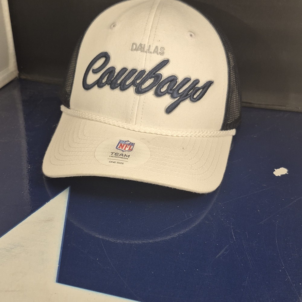 NFL Dallas Cowboys White and Navy Trucker Hat